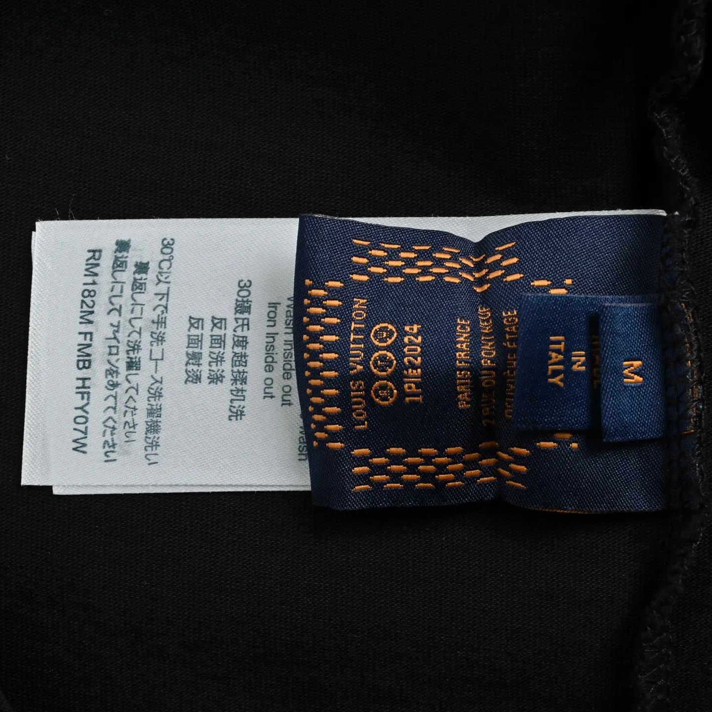 Louis Vuitton/Louis Vuitton 26ss woven letter embroidered short sleeves